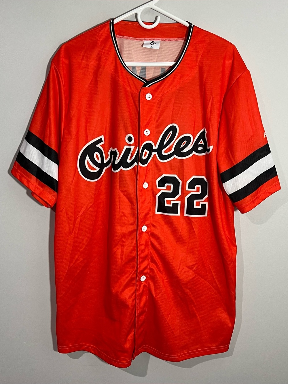 MLB Baltimore Orioles Jim Palmer Orange Black Baseball Jersey Mens XL